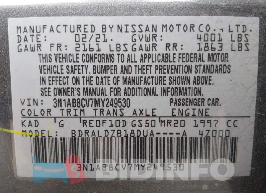 3N1AB8CV7MY249530 Photo# 9