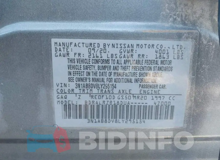 3N1AB8DV8LY295154 Photo# 9