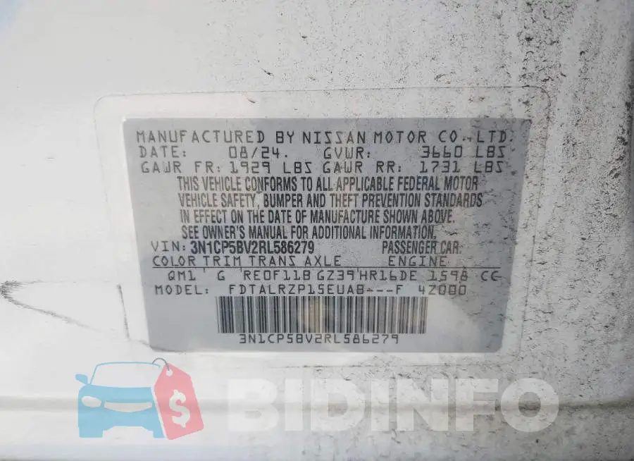 3N1CP5BV2RL586279 Photo# 9