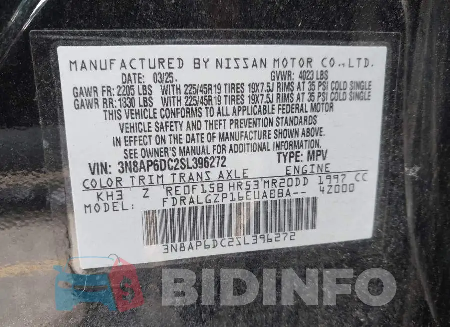 3N8AP6DC2SL396272 Photo# 9