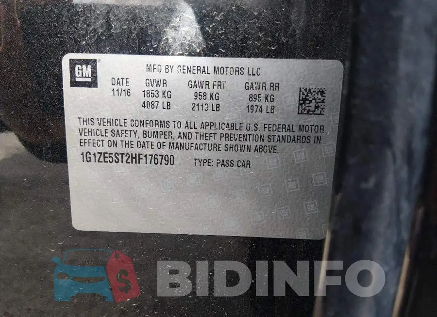 1G1ZE5ST2HF176790 Photo# 9