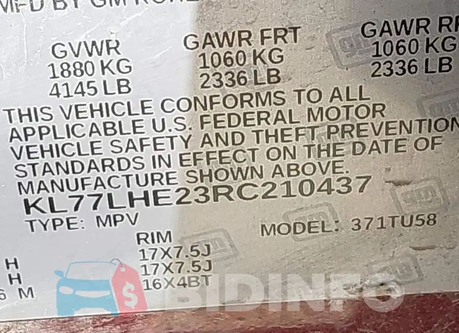 KL77LHE23RC210437 Photo# 9