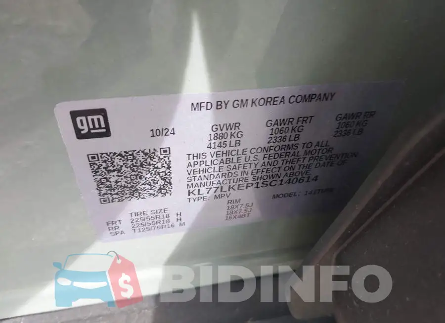 KL77LKEP1SC140614 Photo# 9