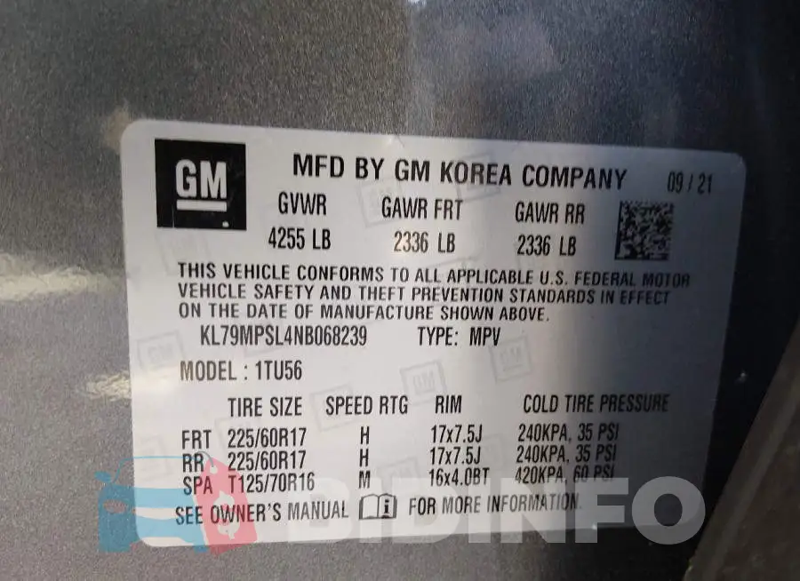 KL79MPSL4NB068239 Photo# 9