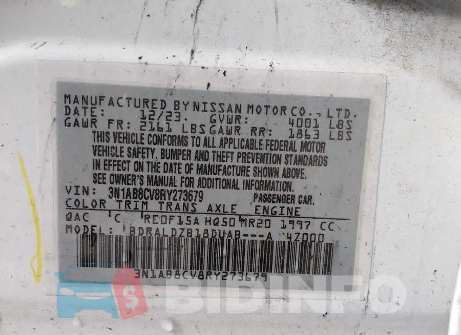 3N1AB8CV8RY273679 Photo# 9