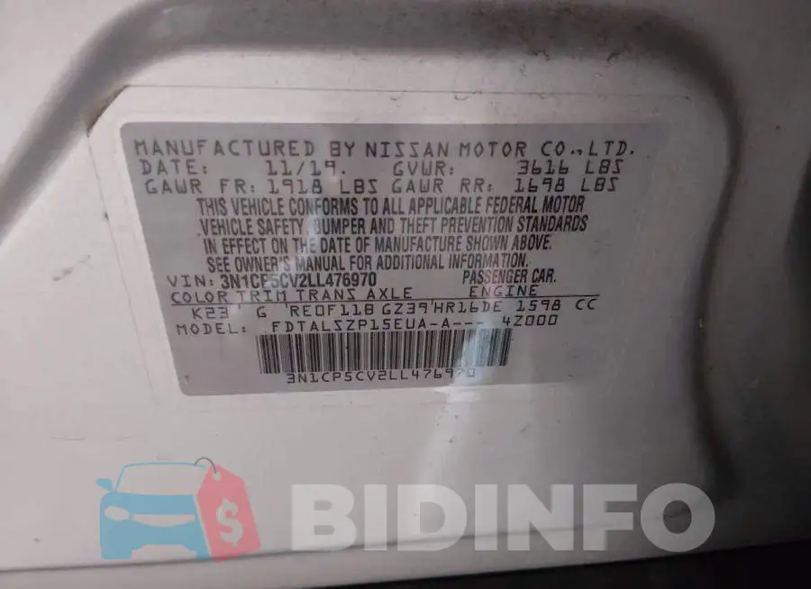 3N1CP5CV2LL476970 Photo# 9