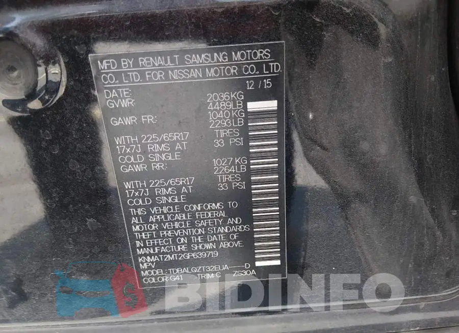KNMAT2MT2GP639719 Photo# 9