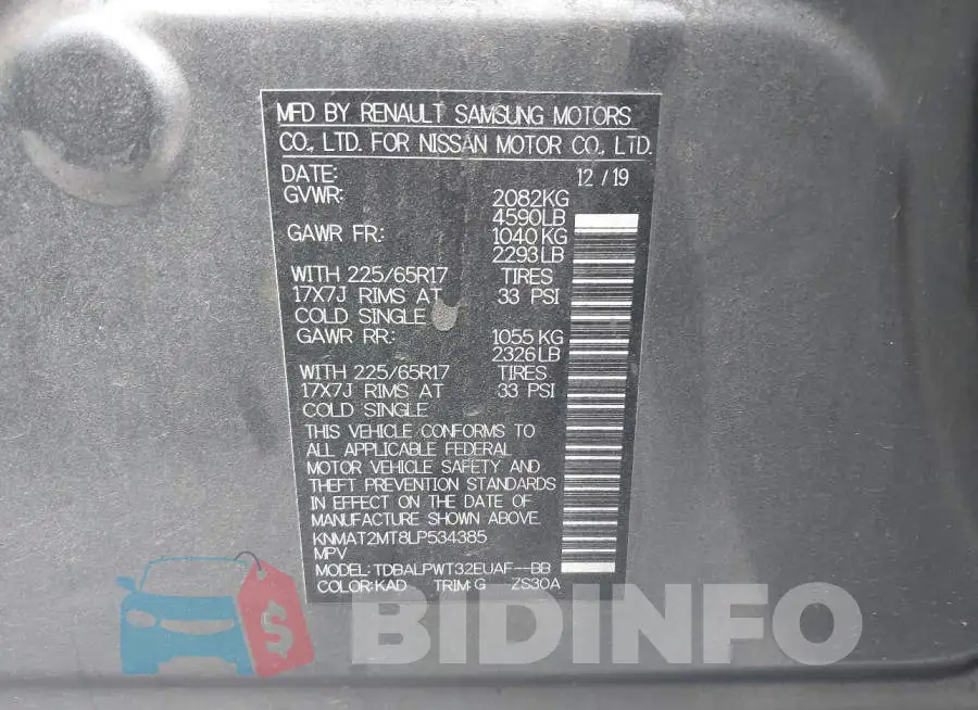 KNMAT2MT8LP534385 Photo# 9