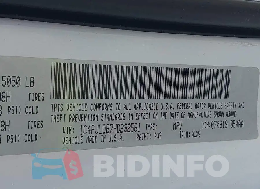 1C4PJLDB7HD232561 Photo# 9