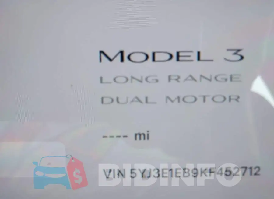 5YJ3E1EB9KF452712 Photo# 7