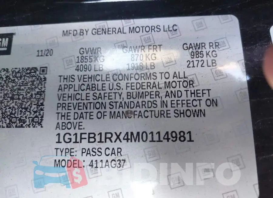 1G1FB1RX4M0114981 Photo# 9