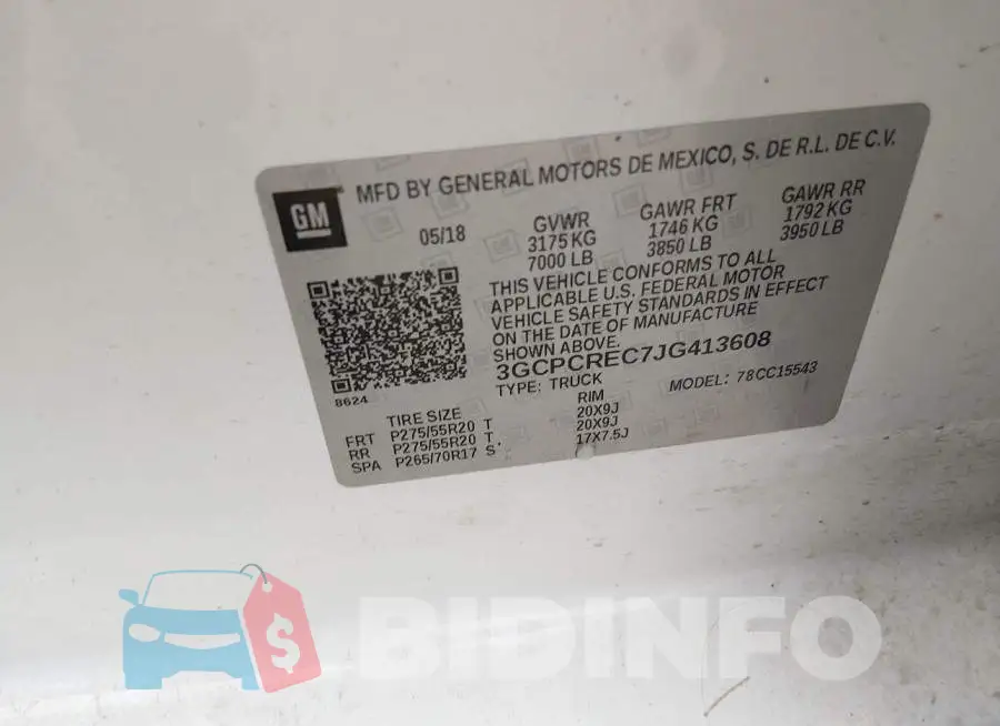 3GCPCREC7JG413608 Photo# 9