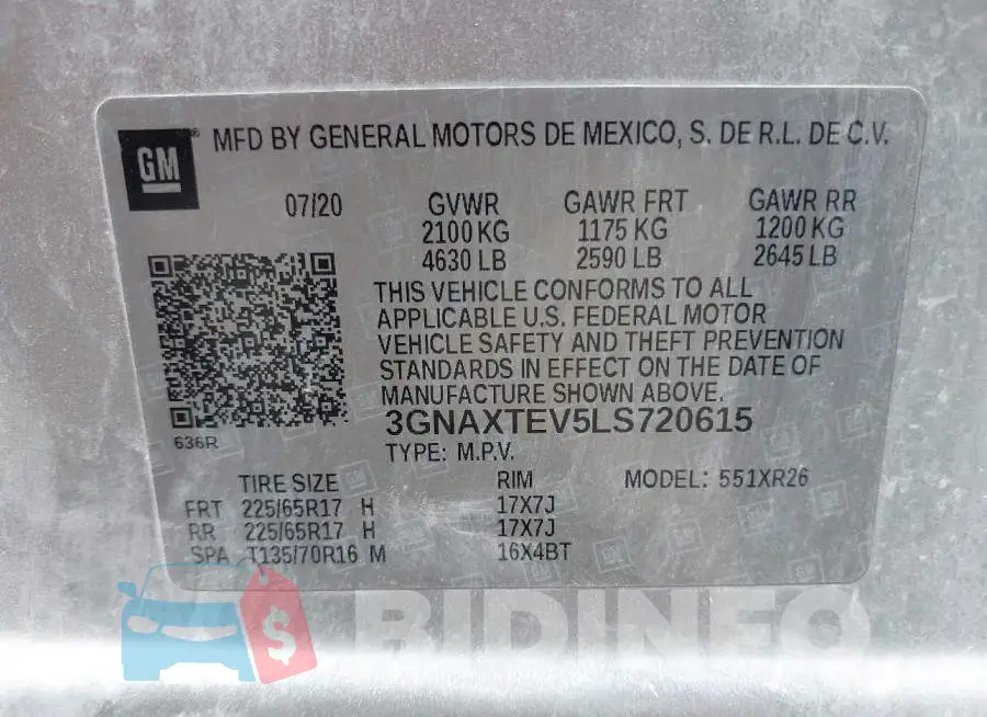 3GNAXTEV5LS720615 Photo# 9