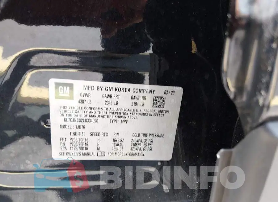KL7CJNSB2LB334090 Photo# 9