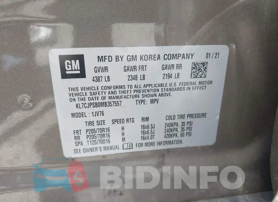 KL7CJPSB0MB357557 Photo# 9