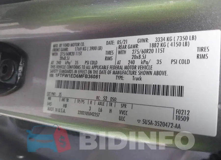1FTFW1ED6MFB36081 Photo# 9