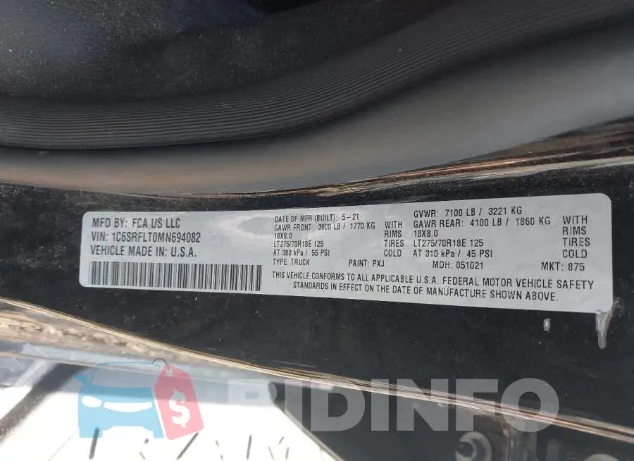 1C6SRFLT0MN694082 Photo# 9