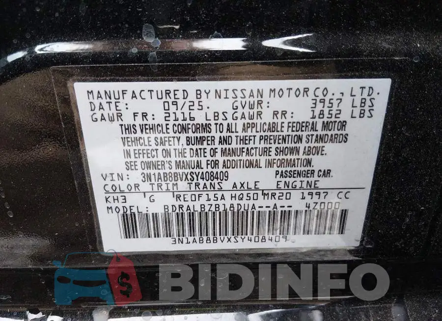 3N1AB8BVXSY408409 Photo# 9