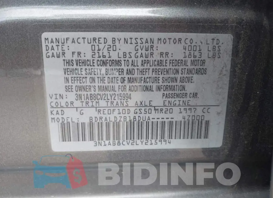 3N1AB8CV2LY215994 Photo# 9
