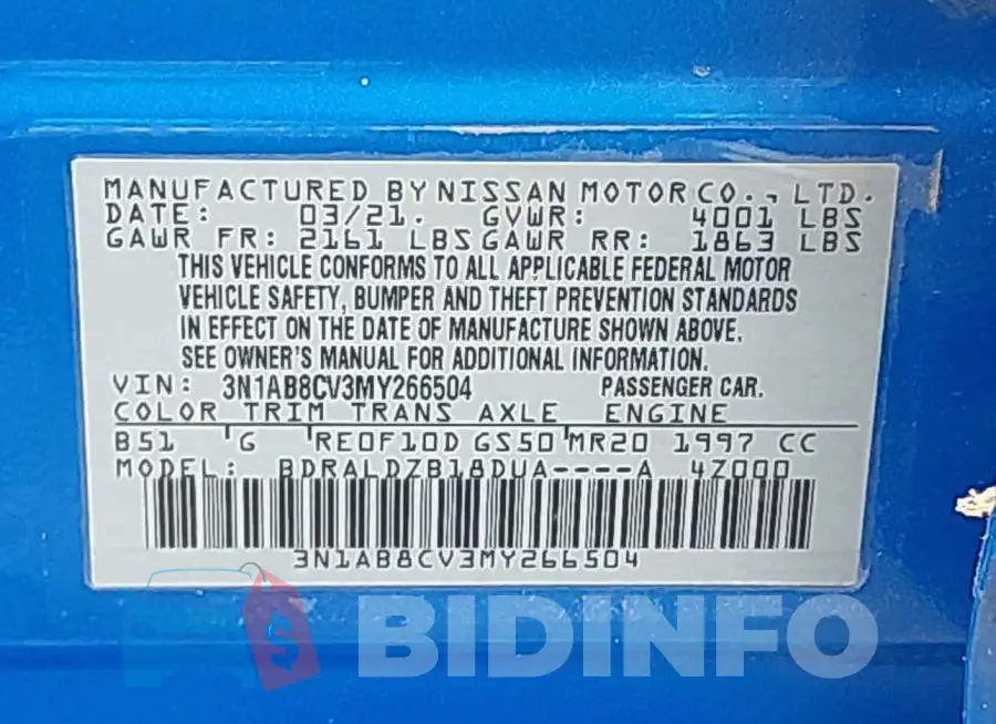3N1AB8CV3MY266504 Photo# 9