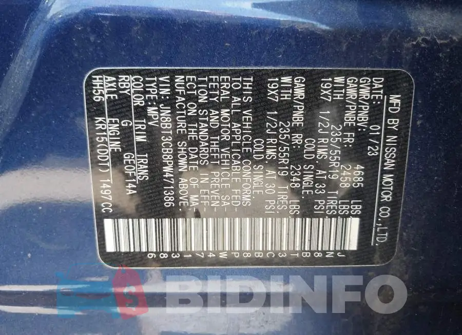 JN8BT3CB8PW471386 Photo# 9
