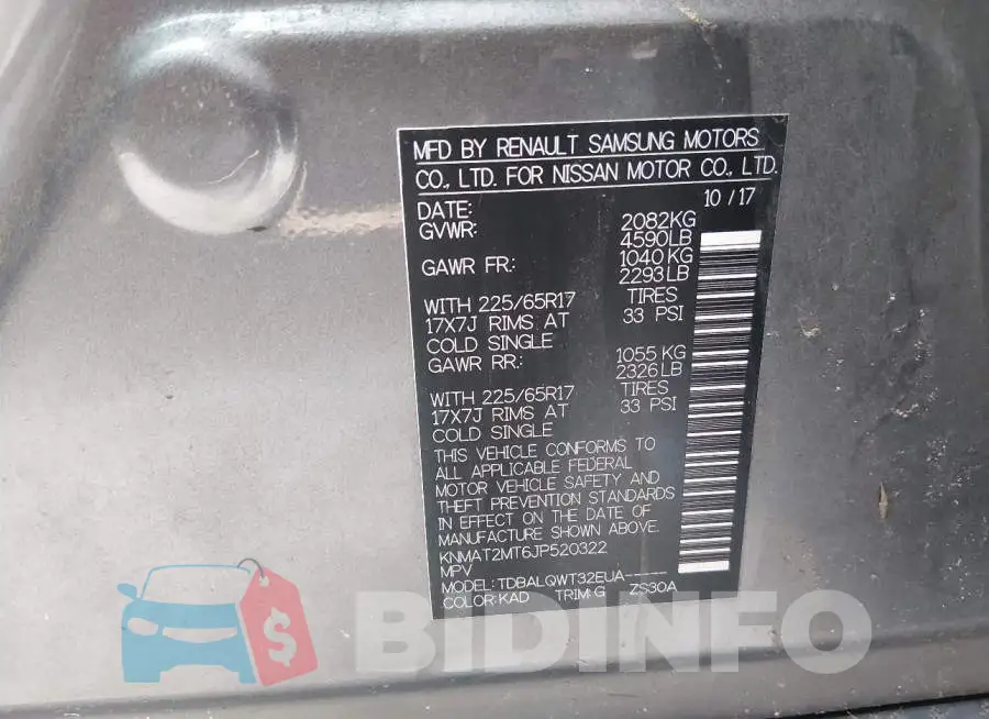 KNMAT2MT6JP520322 Photo# 9