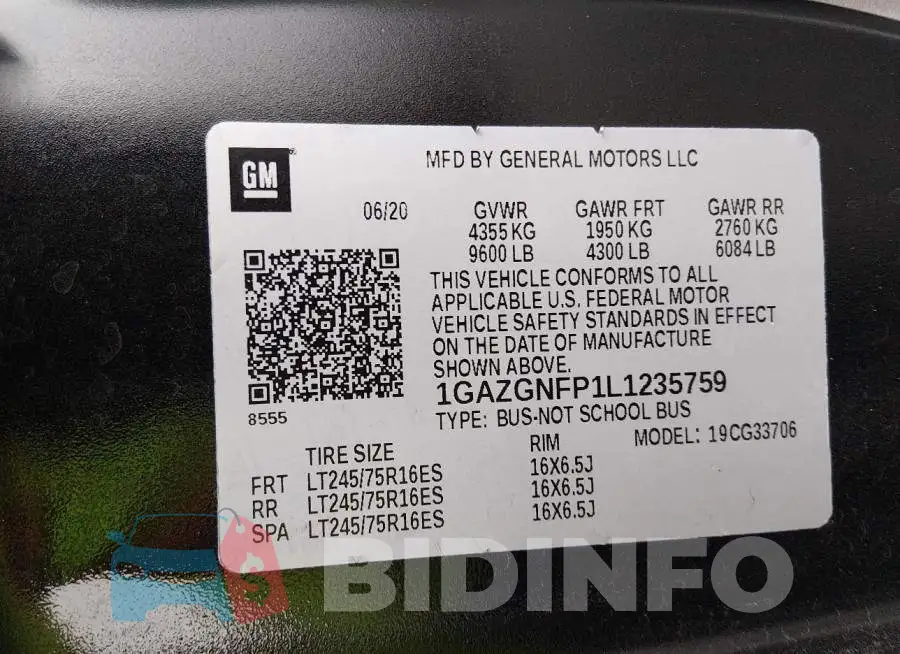 1GAZGNFP1L1235759 Photo# 9