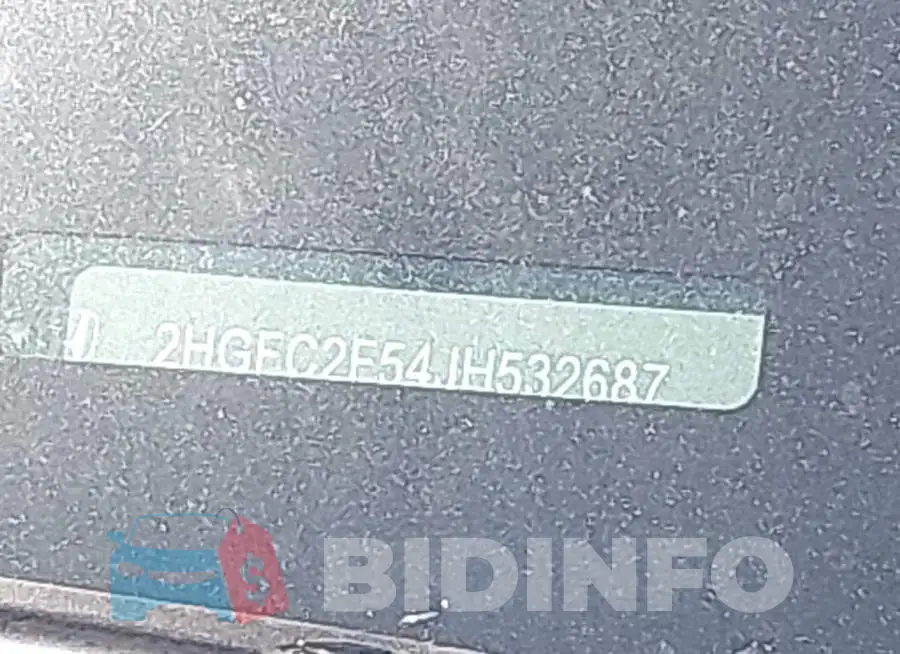 2HGFC2F54JH532687 Photo# 17