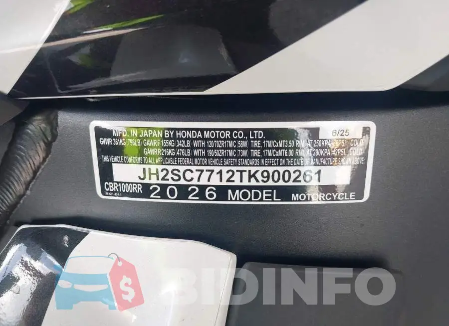JH2SC7712TK900261 Photo# 10