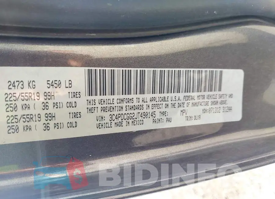 3C4PDCGG2JT490145 Photo# 9
