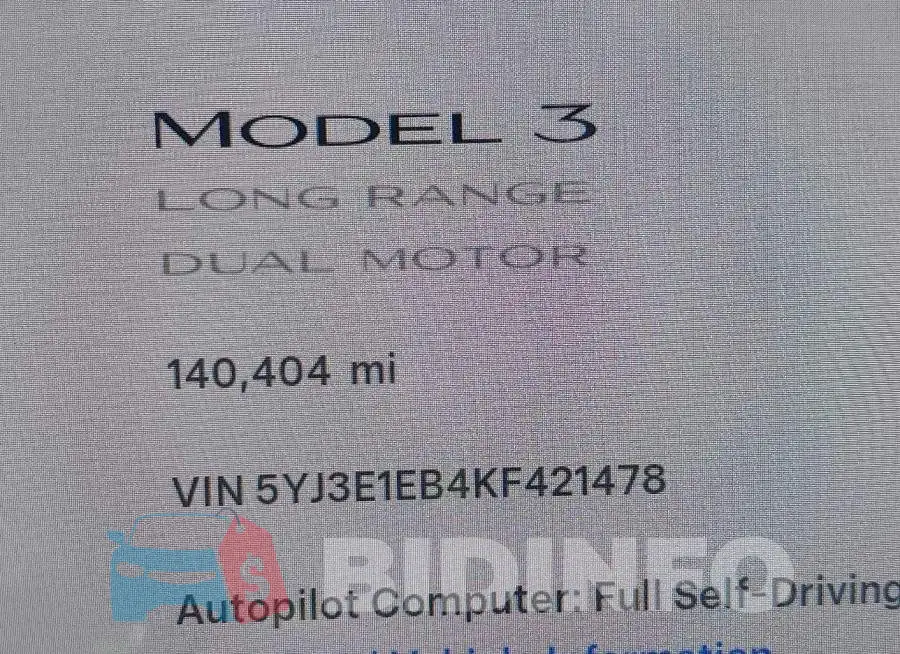 5YJ3E1EB4KF421478 Photo# 14