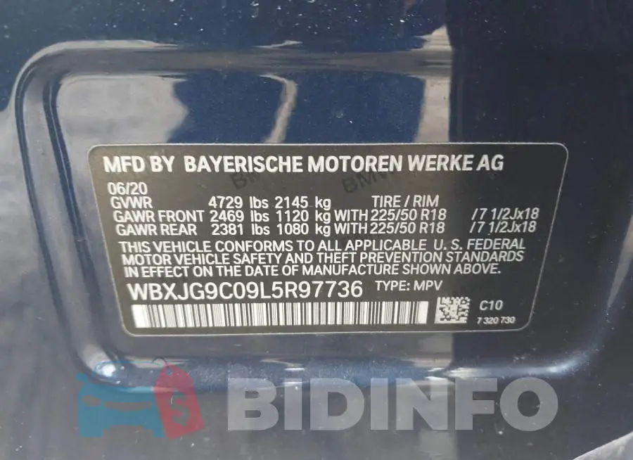 WBXJG9C09L5R97736 Photo# 9