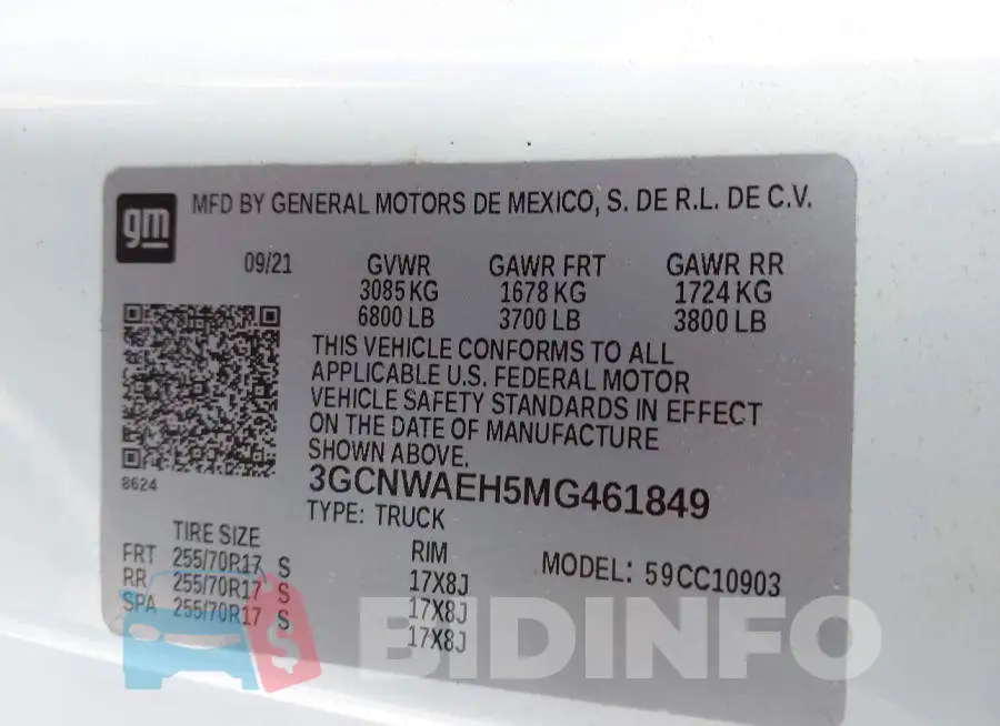 3GCNWAEH5MG461849 Photo# 9