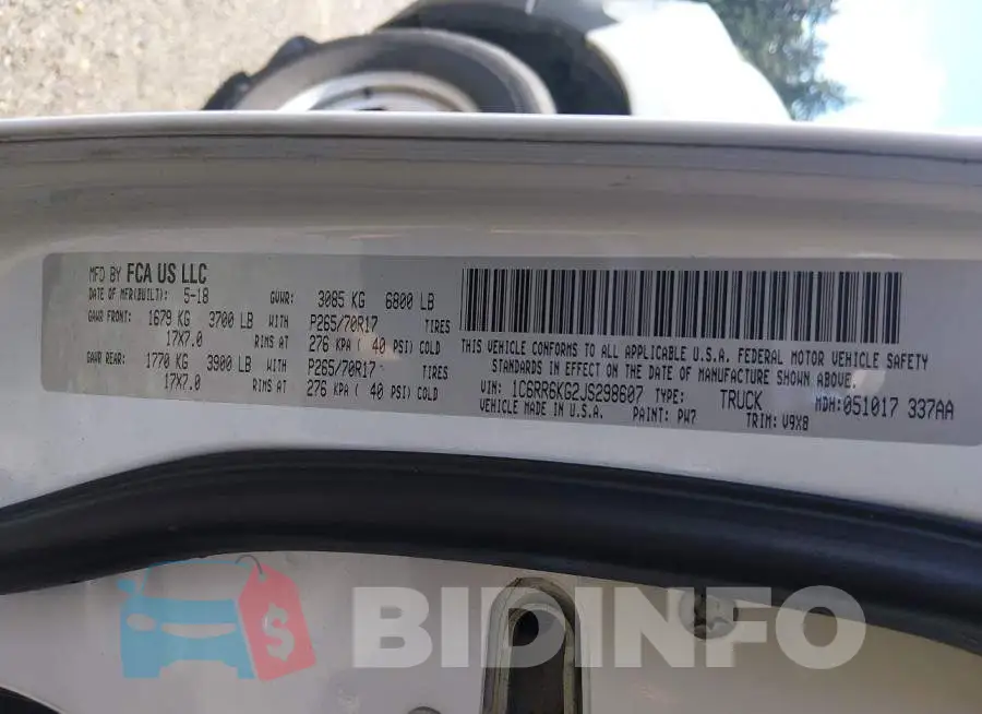 1C6RR6KG2JS298607 Photo# 9