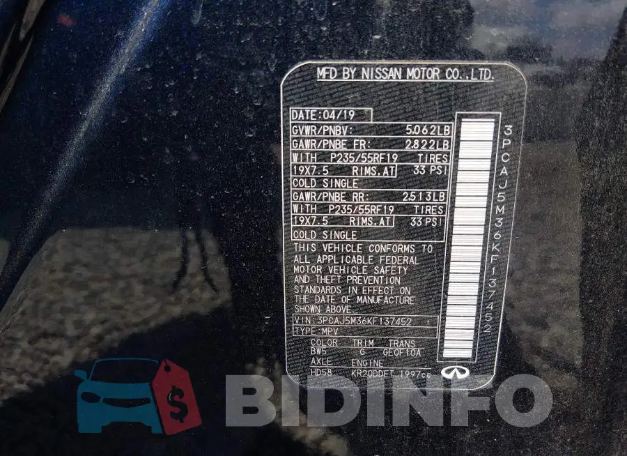 3PCAJ5M36KF137452 Photo# 9