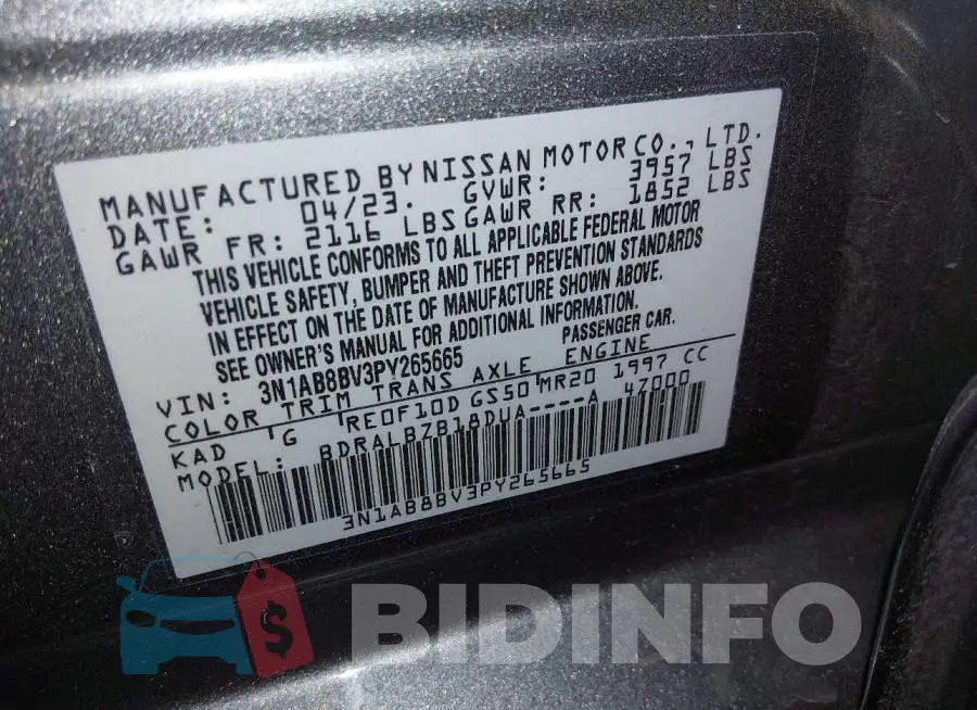 3N1AB8BV3PY265665 Photo# 9