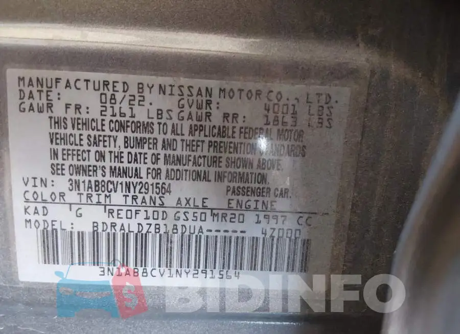 3N1AB8CV1NY291564 Photo# 9