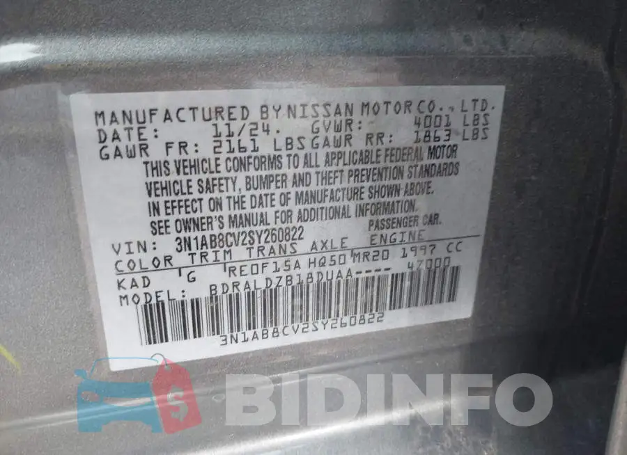 3N1AB8CV2SY260822 Photo# 9