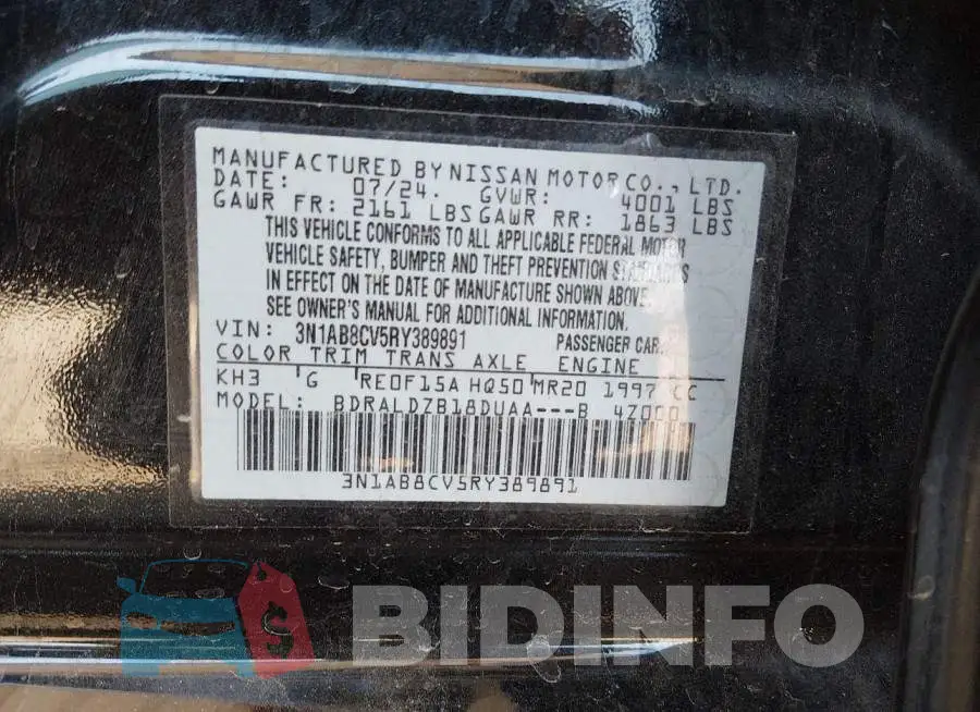 3N1AB8CV5RY389891 Photo# 9