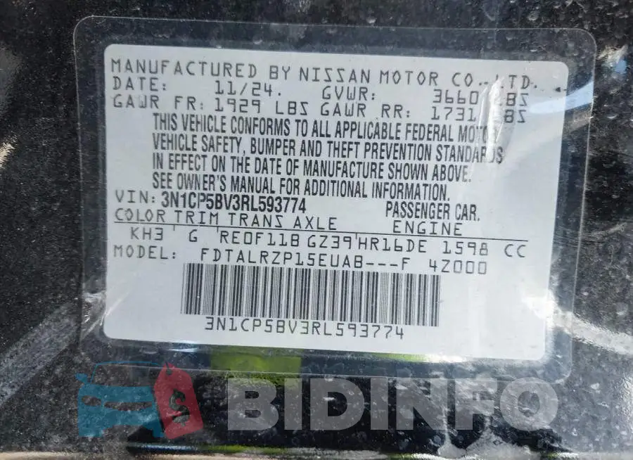 3N1CP5BV3RL593774 Photo# 9