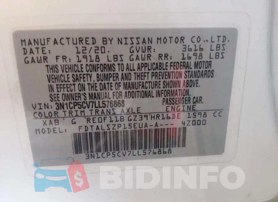 3N1CP5CV7LL576868 Photo# 9