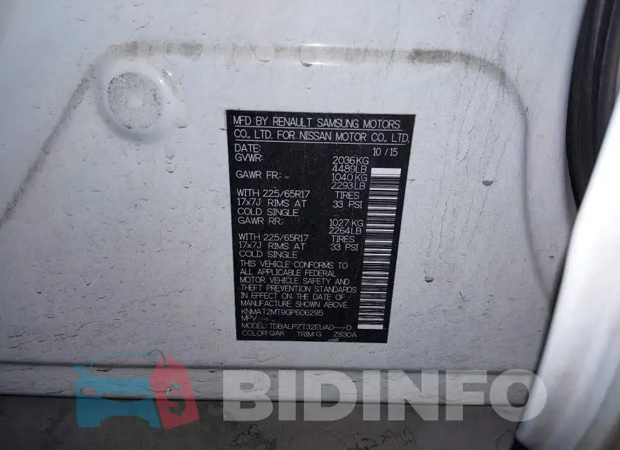 KNMAT2MT9GP606295 Photo# 9
