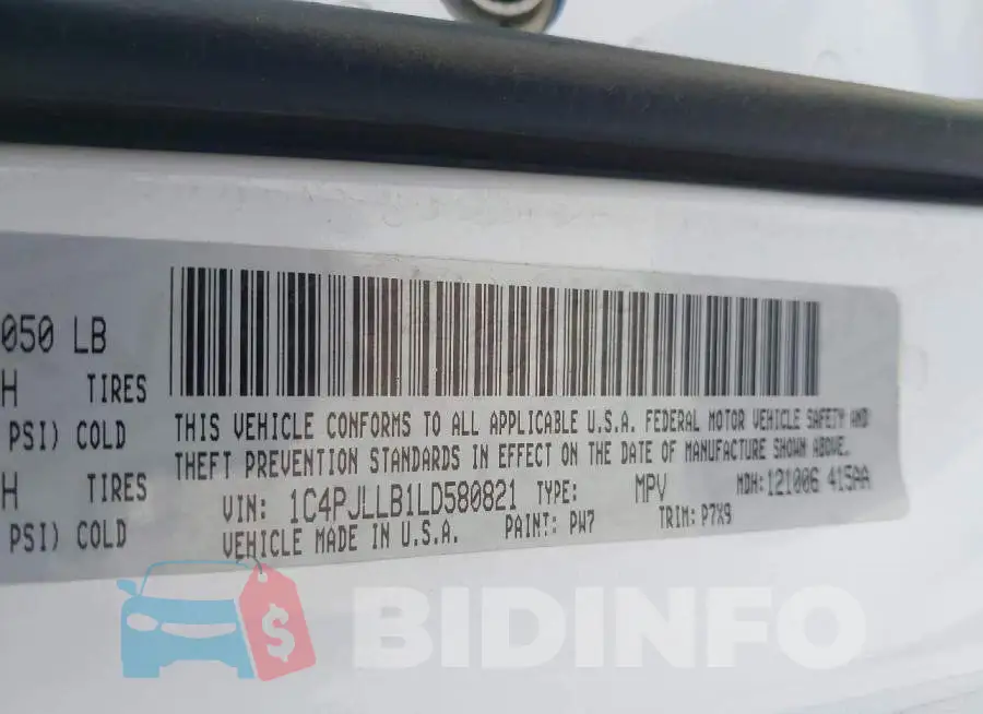 1C4PJLLB1LD580821 Photo# 9