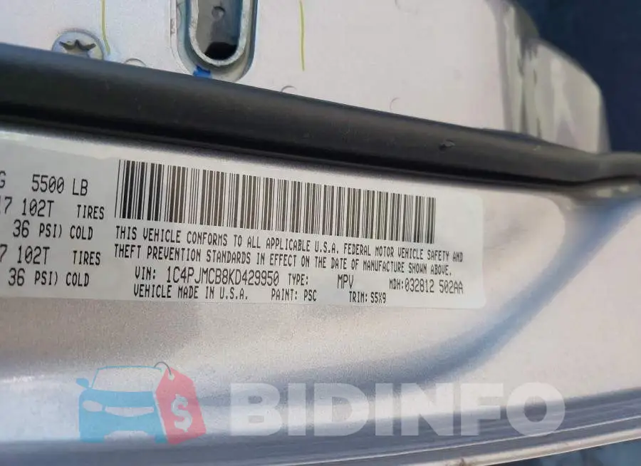 1C4PJMCB8KD429950 Photo# 9