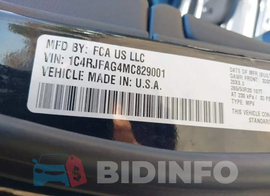 1C4RJFAG4MC829001 Photo# 9