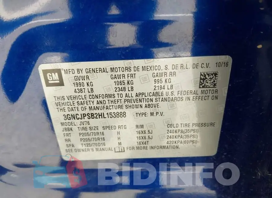 3GNCJPSB2HL153888 Photo# 9