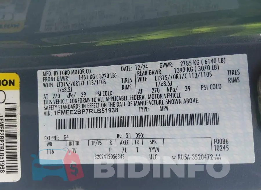 1FMEE2BP7RLB51938 Photo# 9