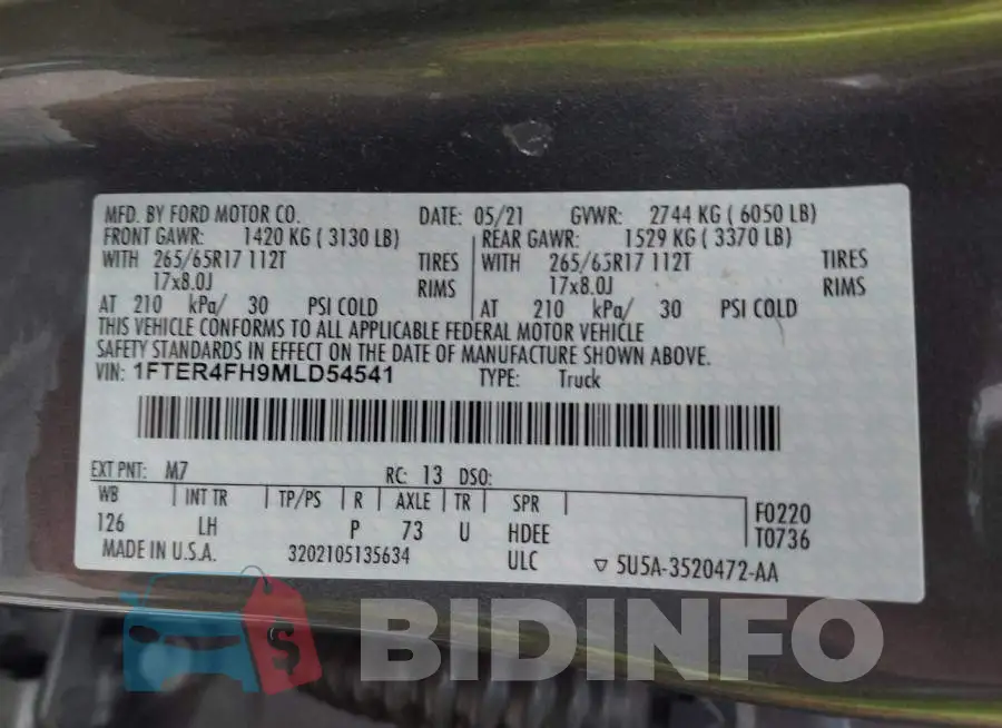 1FTER4FH9MLD54541 Photo# 9