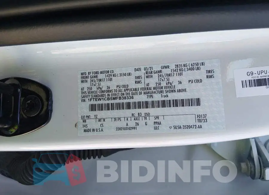 1FTEW1CB5MFB38336 Photo# 9