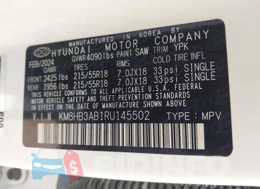 KM8HB3AB1RU145502 Photo# 9